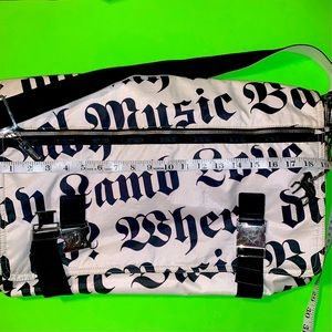 L.A.M.B. White MEGA Messenger weekend bag $275